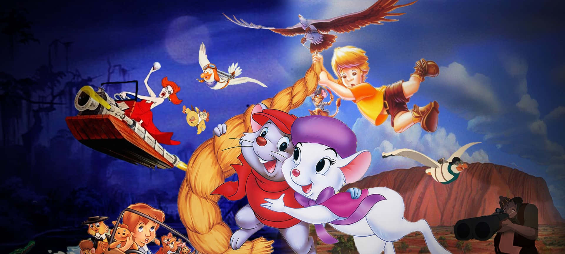 The Rescuers Down Under - Bernard and Bianca's thrilling adventure Wallpaper