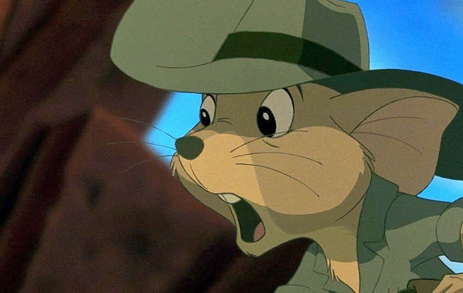 Bernard En Miss Bianca Op Een Spannend Avontuur In The Rescuers Down Under Achtergrond