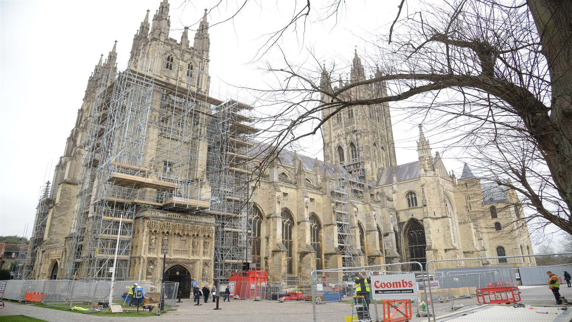 The Restoration Of Canterbury Cathedral Wallpaper