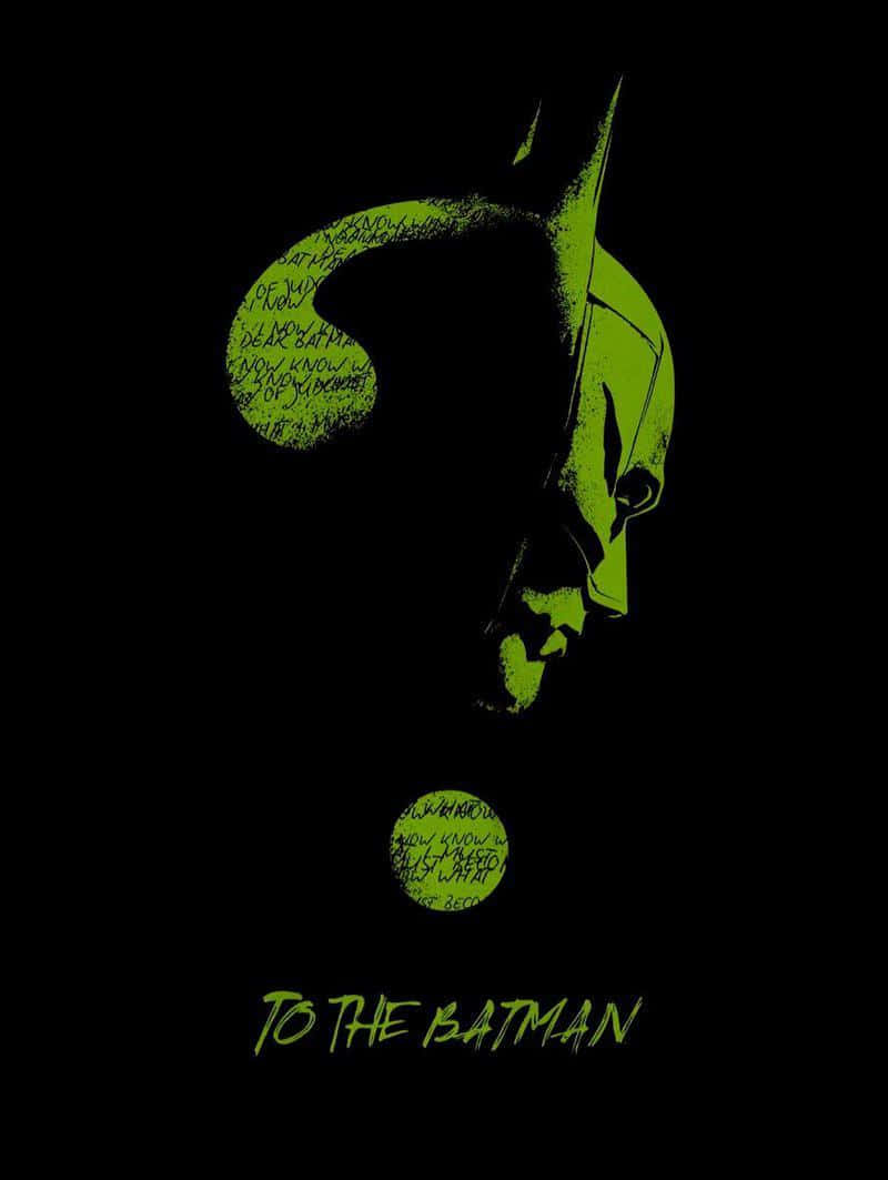 A Batman With A Green Head On A Black Background Wallpaper