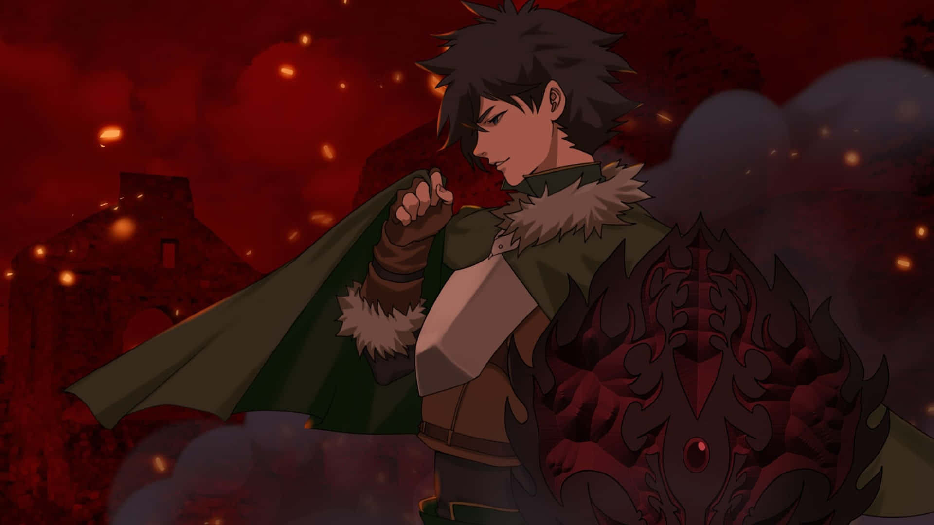Naofumi Iwatani, the Shield Hero, stands with his allies in a captivating scene from The Rising of the Shield Hero anime series.