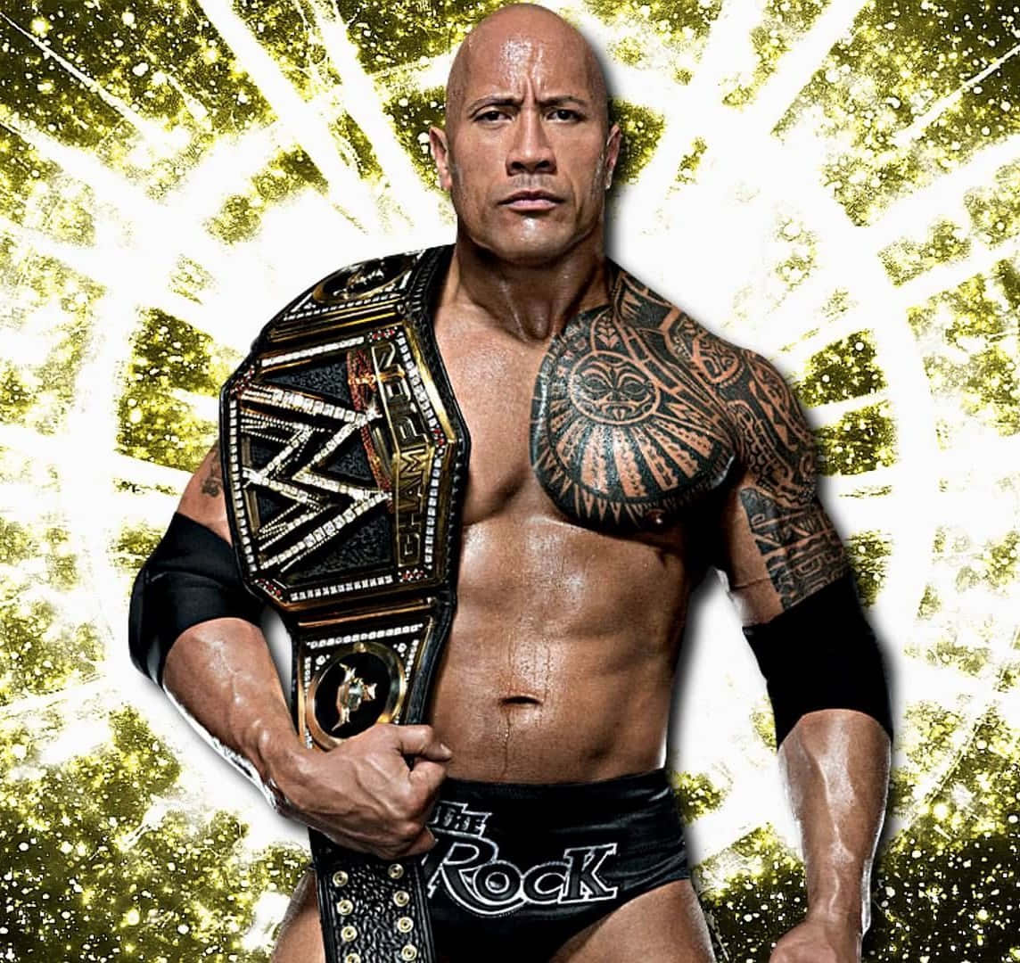 Dwayne "The Rock" Johnson showing off his trademark intensity
