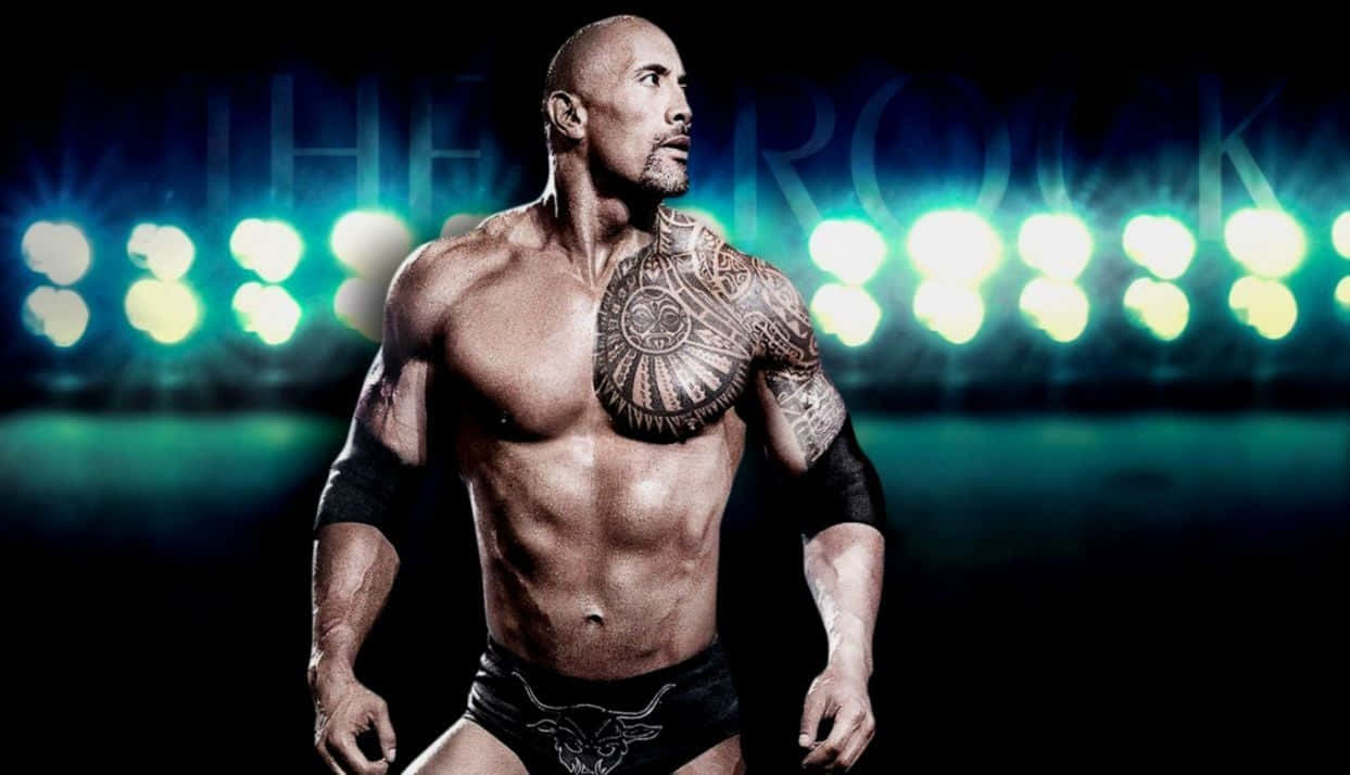 The Rock showcasing his athletic physique
