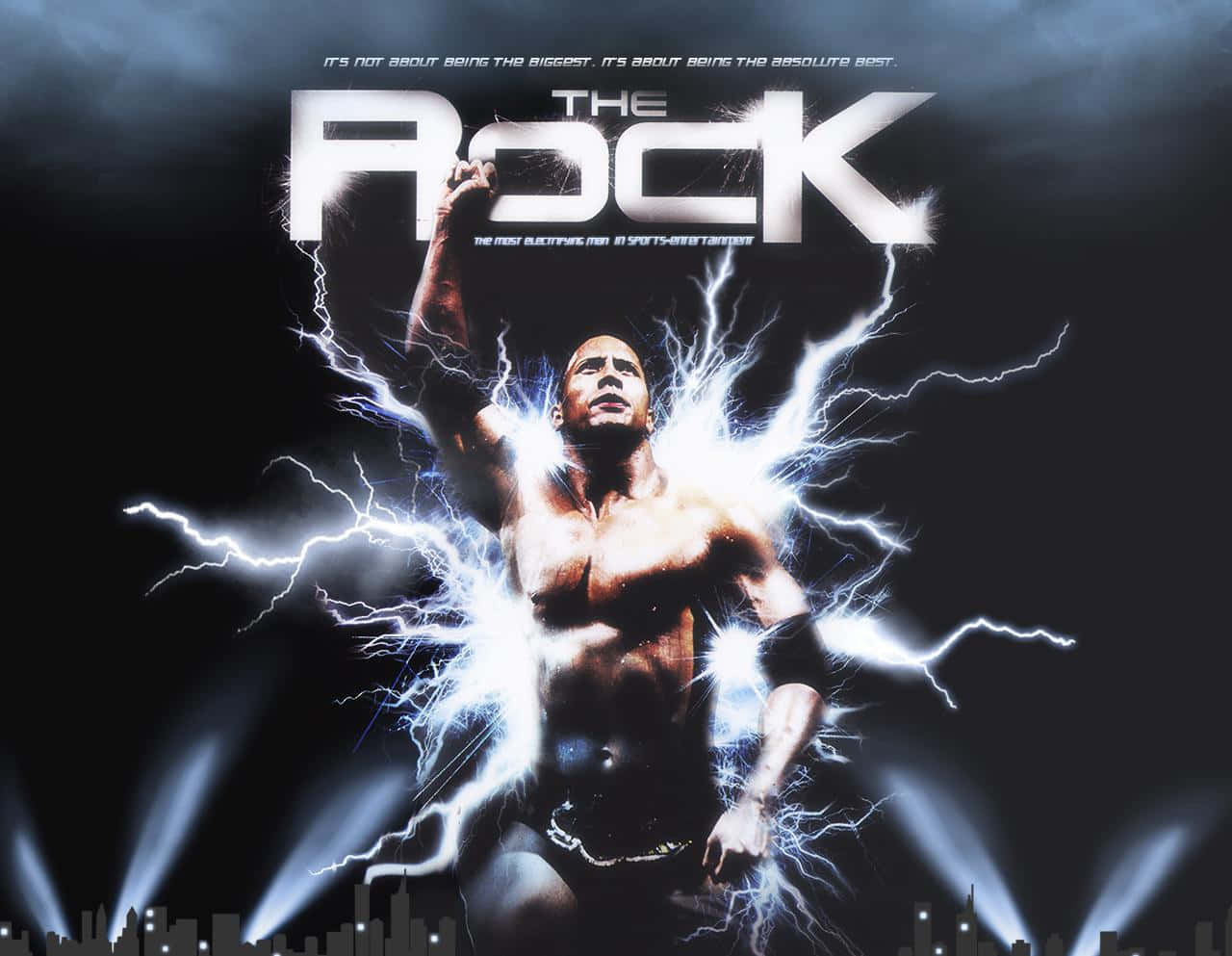 Dwaynejohnson, The Rock, Levererar En Imponerande Prestation På Wrestlemania 33.