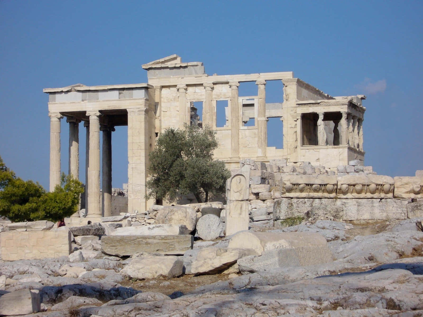 The Rocky Exterior Spaces Of The Erechtheion Wallpaper