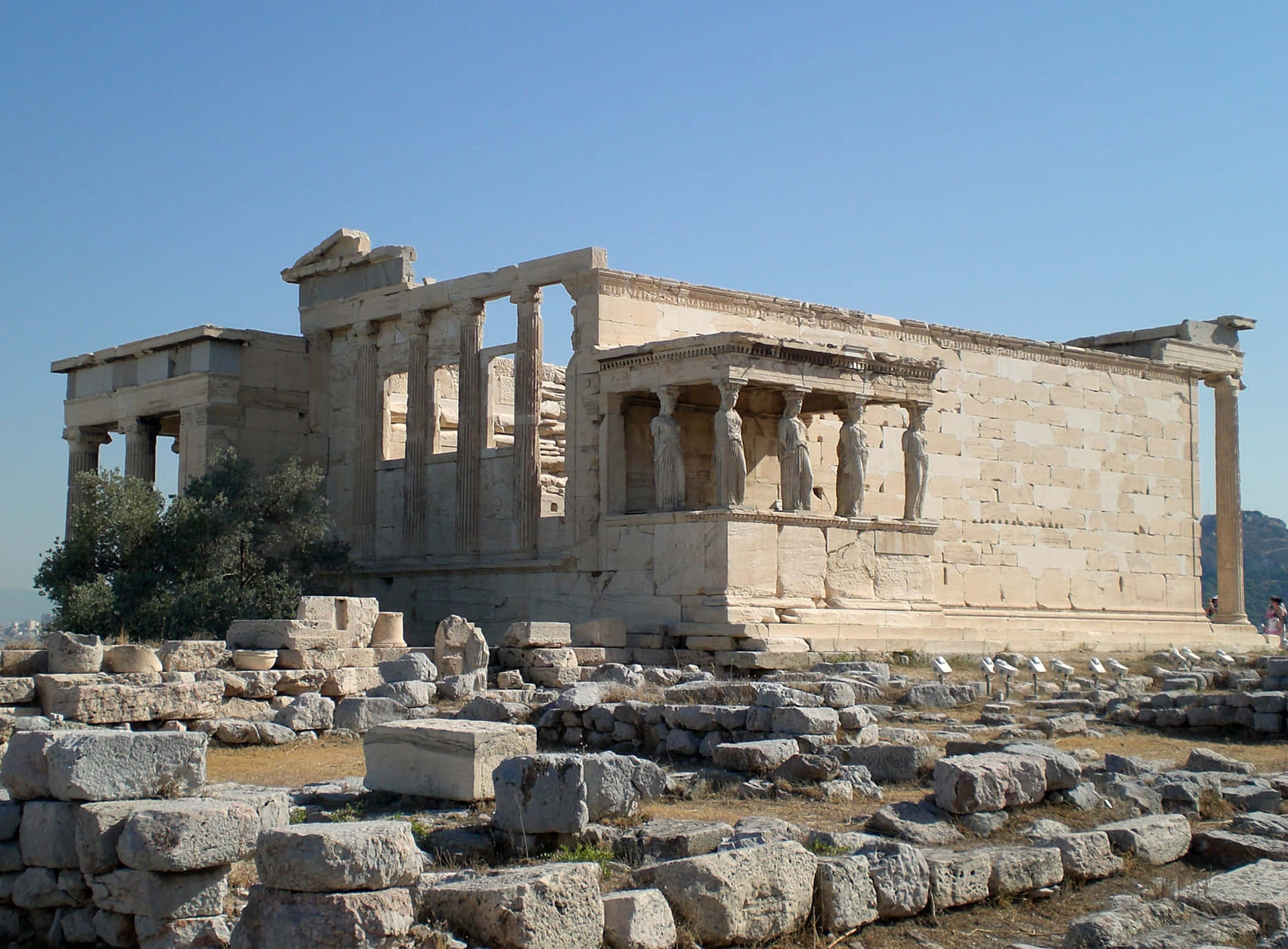 The Rocky Fences Of The Erechtheion Wallpaper