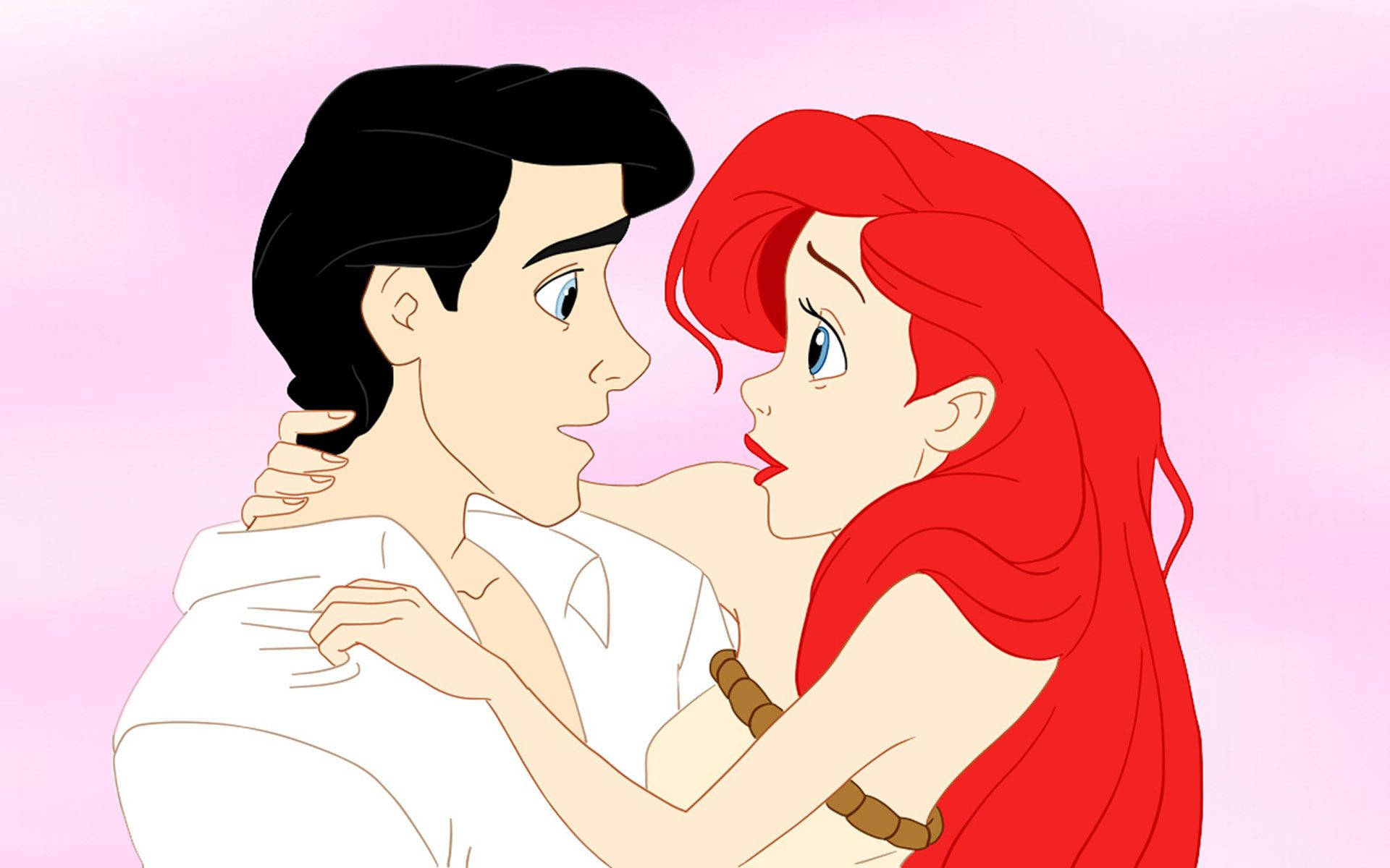 The Royal Couple The Little Mermaid Wallpaper