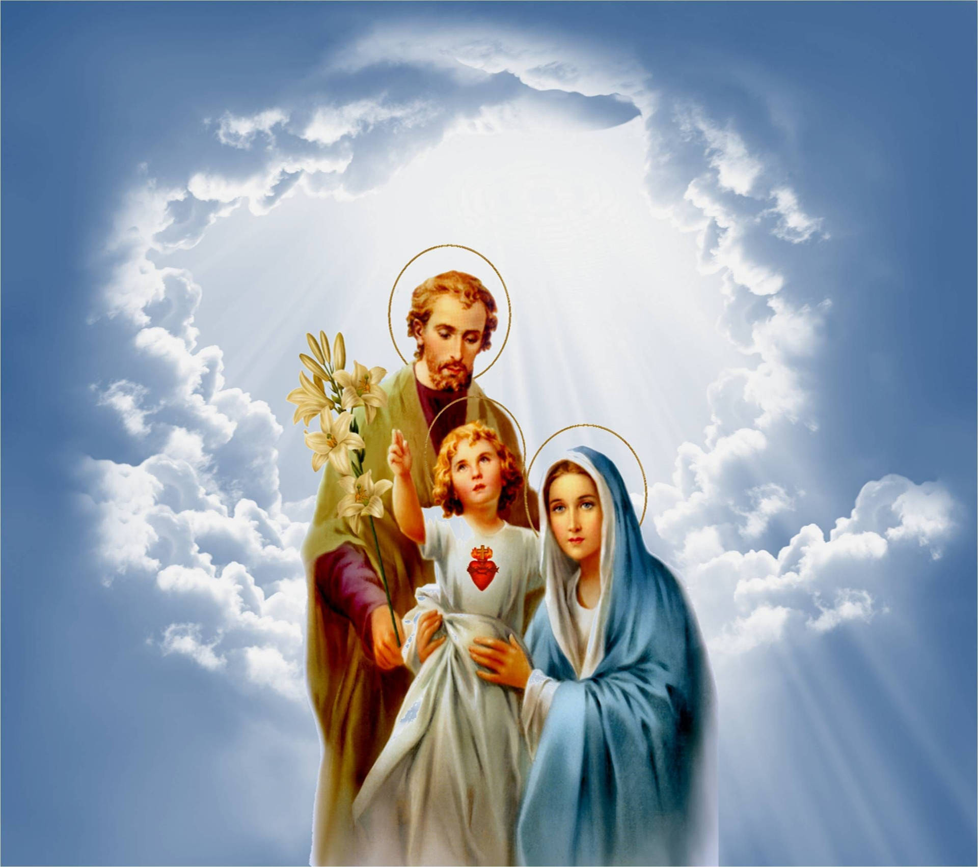 The Sacred Holy Family Wallpaper