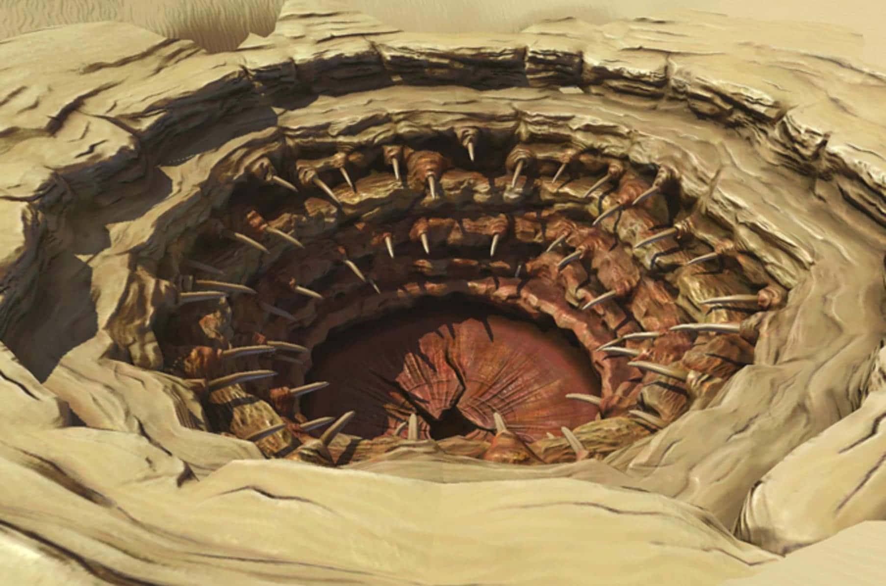 De Sarlacc Pit Is Een Gevaarlijk Wezen Uit Het Star Wars-universum. Achtergrond