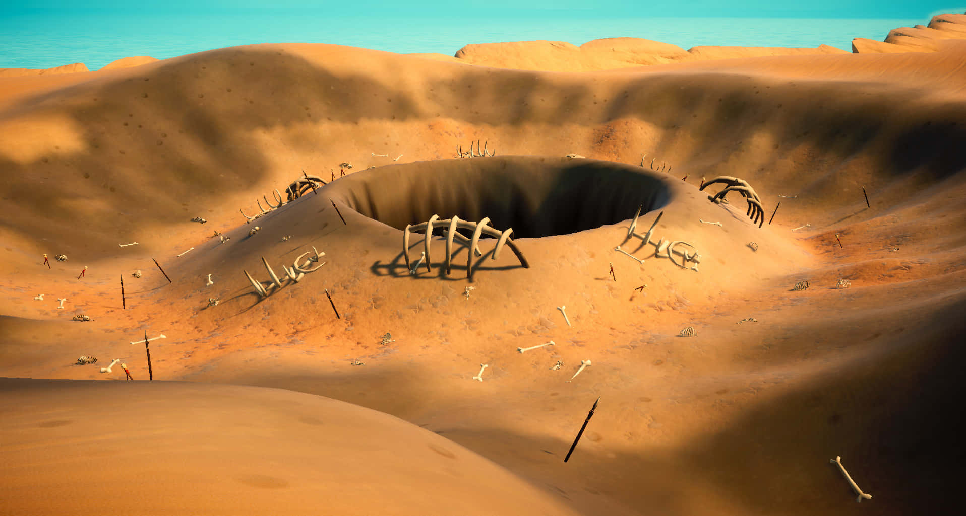 De Sarlacc Put - Een Gevaarlijk En Mysterieus Wezen Dat In De Dune Zee Leeft Achtergrond