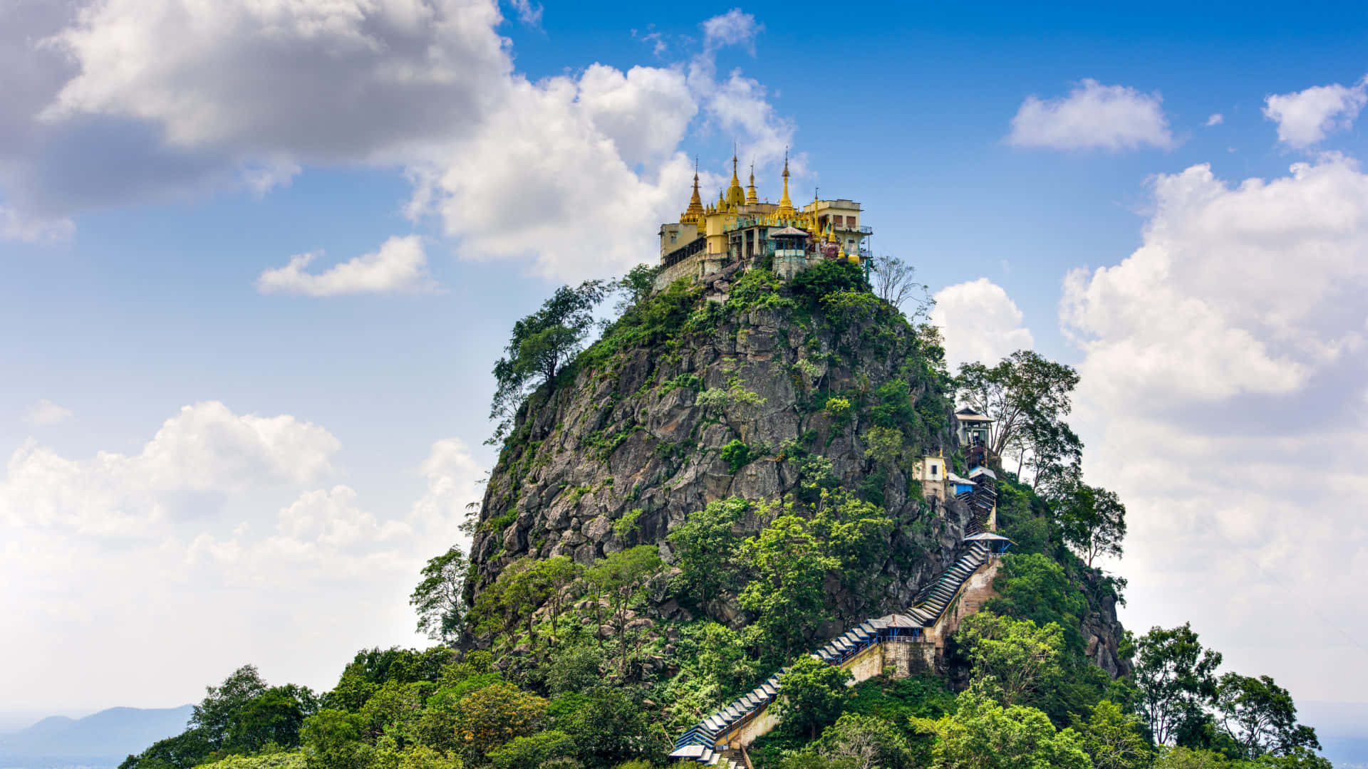 The Scenic Mount Popa In Mandalay Wallpaper