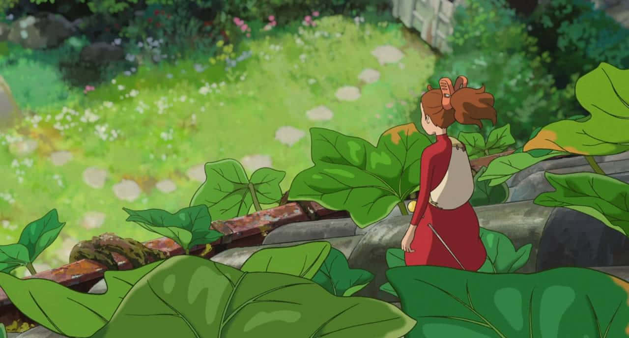 Arrietty and her family exploring the human world in The Secret World of Arrietty Wallpaper