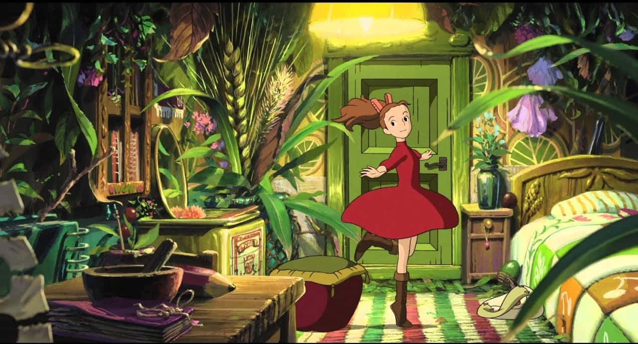 Arrietty and Shawn in the magical world of Borrowers Wallpaper