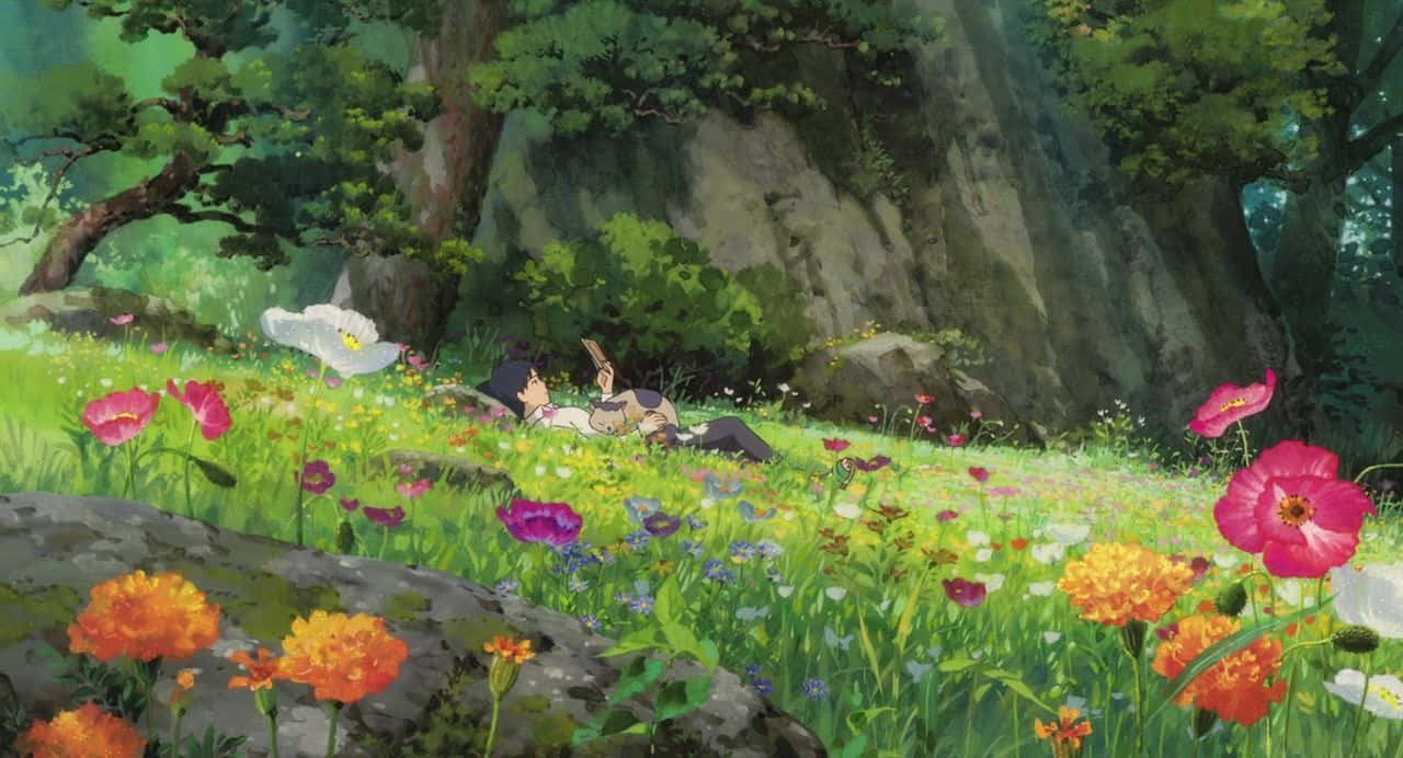 Arrietty and her family exploring their miniature world in The Secret World of Arrietty Wallpaper