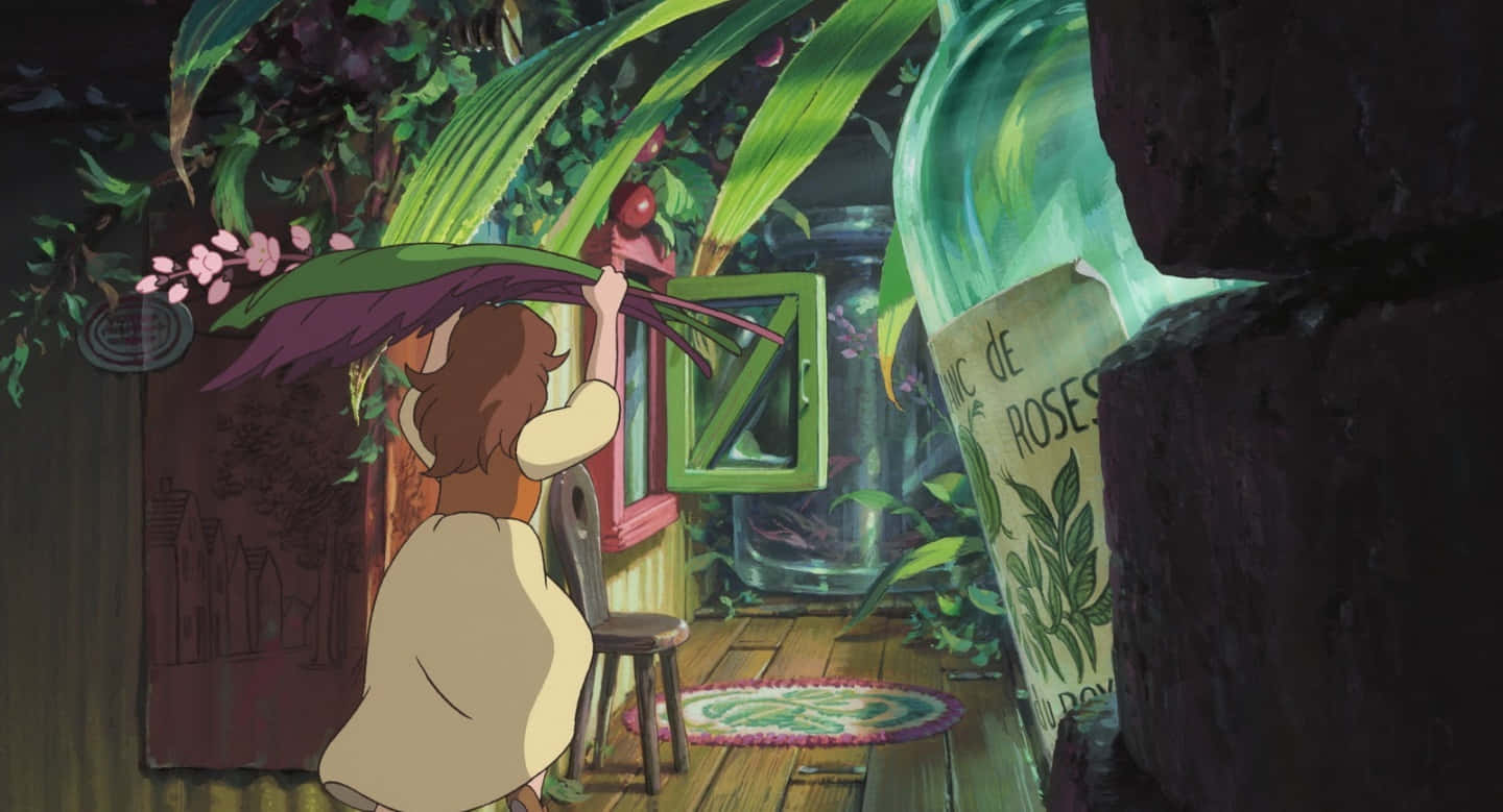 Arrietty and Sho in a magical adventure Wallpaper