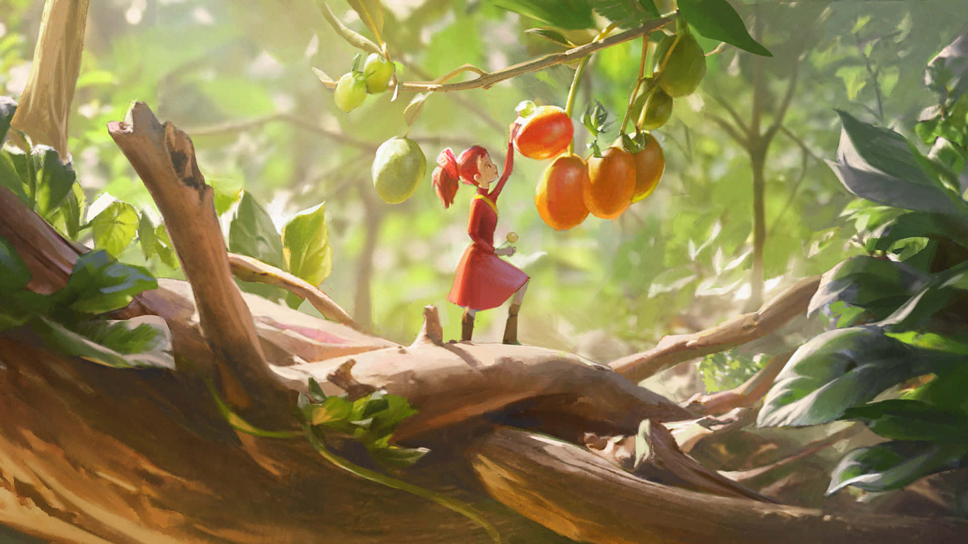 Arrietty and Sho exploring the miniature world together Wallpaper