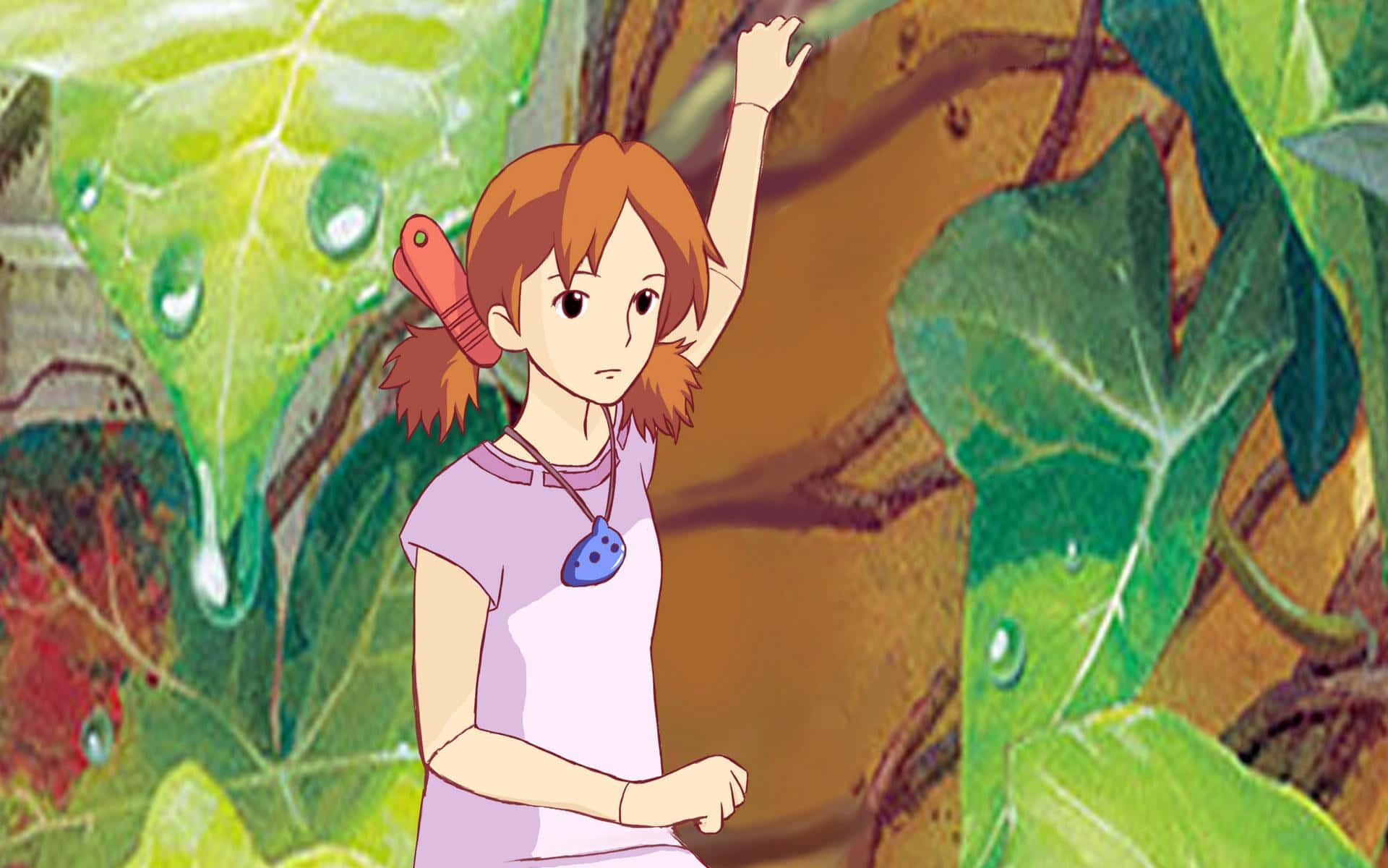 Arrietty and Shawn exploring their miniature world in The Secret World of Arrietty Wallpaper