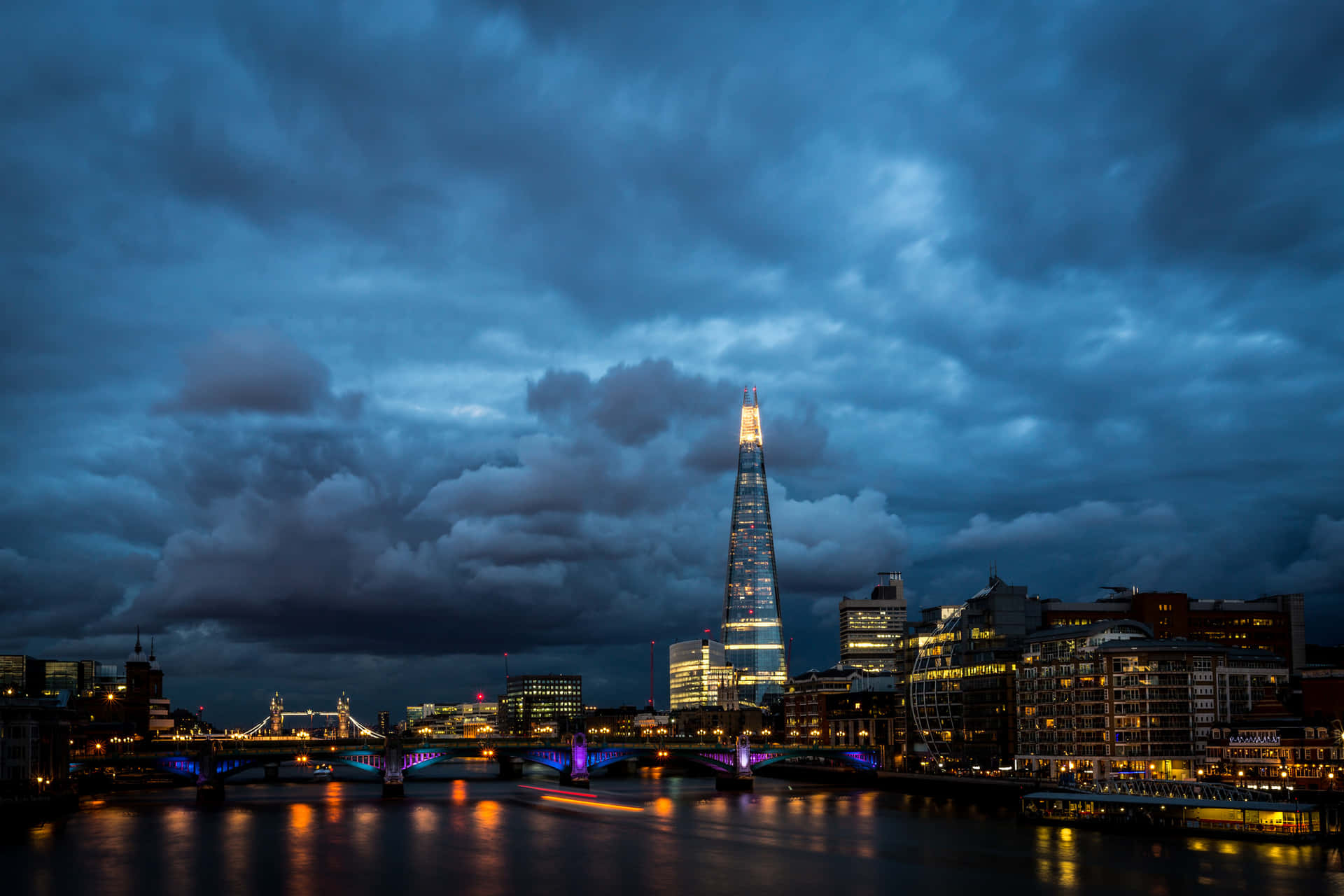 The Shard And London Before A Storm Wallpaper