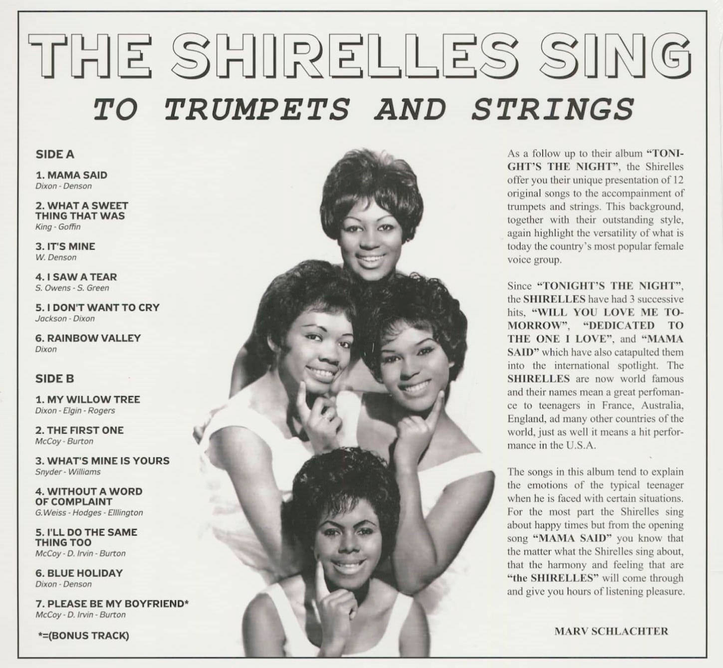 The Shirelles Sing To Trumpets And Strings 1961 Wallpaper