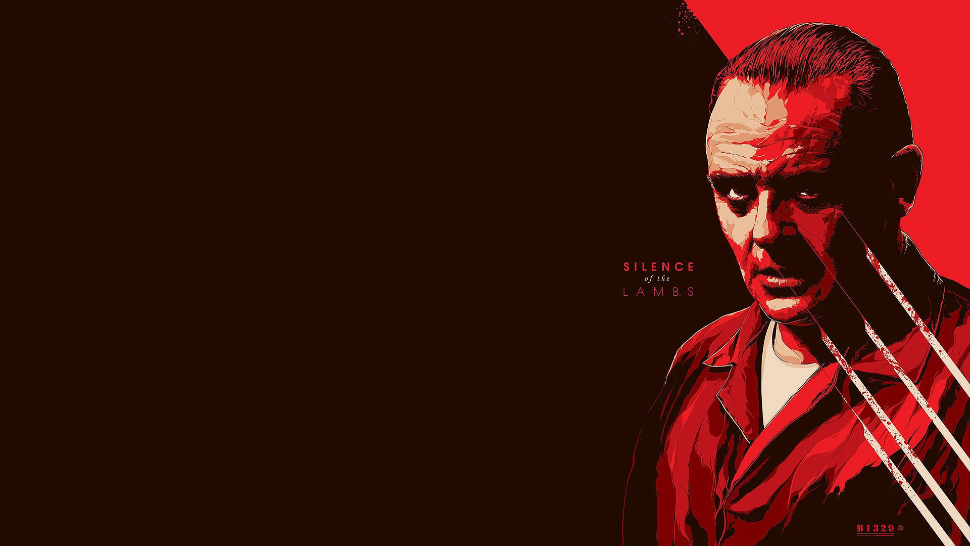 The Silence Of The Lambs Red Poster Wallpaper