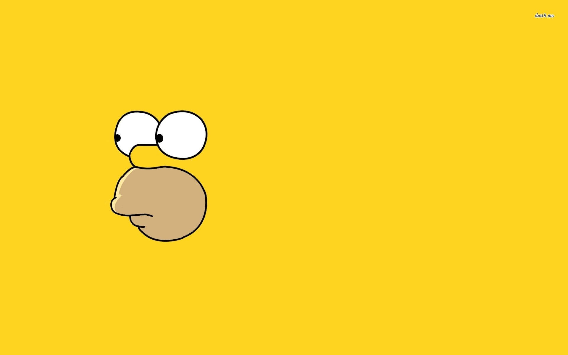 The Simpsons Homer Simpson Face Minimalism Wallpaper