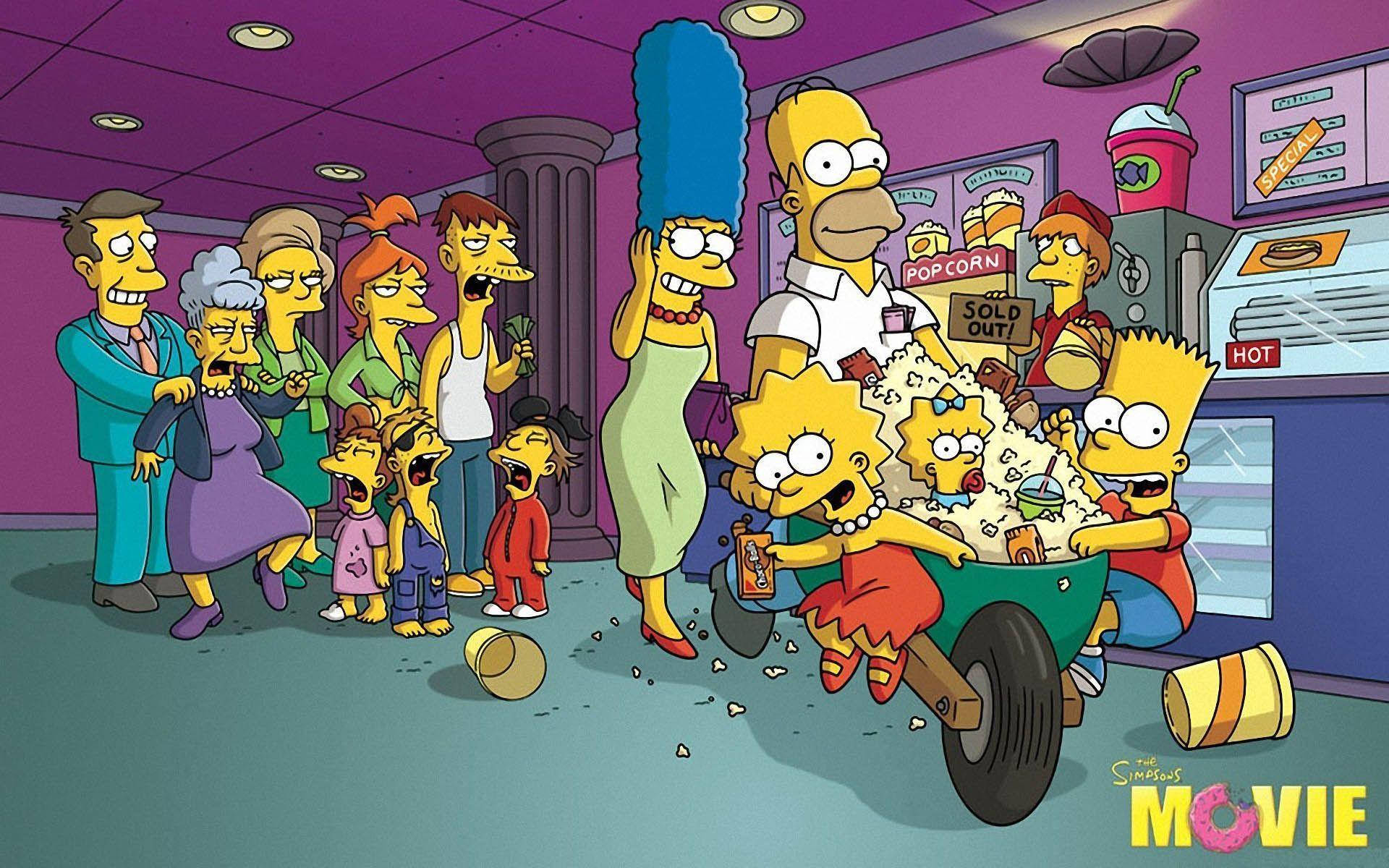 De Simpsons Movie I Kinoen Wallpaper