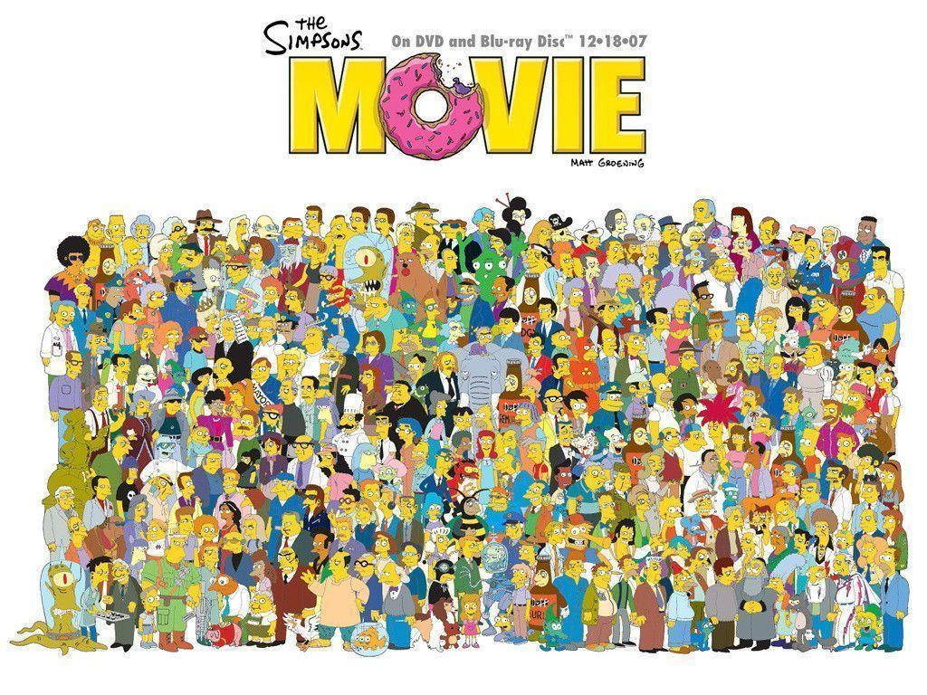 The Simpsons Movie Whole Cast Wallpaper
