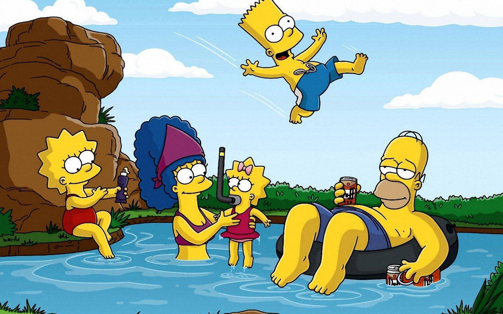 De Simpsons Sommerferie Wallpaper