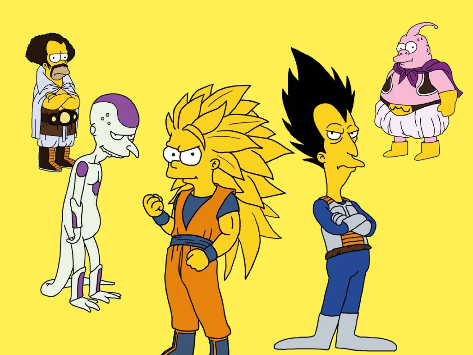 The Simpsons x Dragon Ball Wallpaper