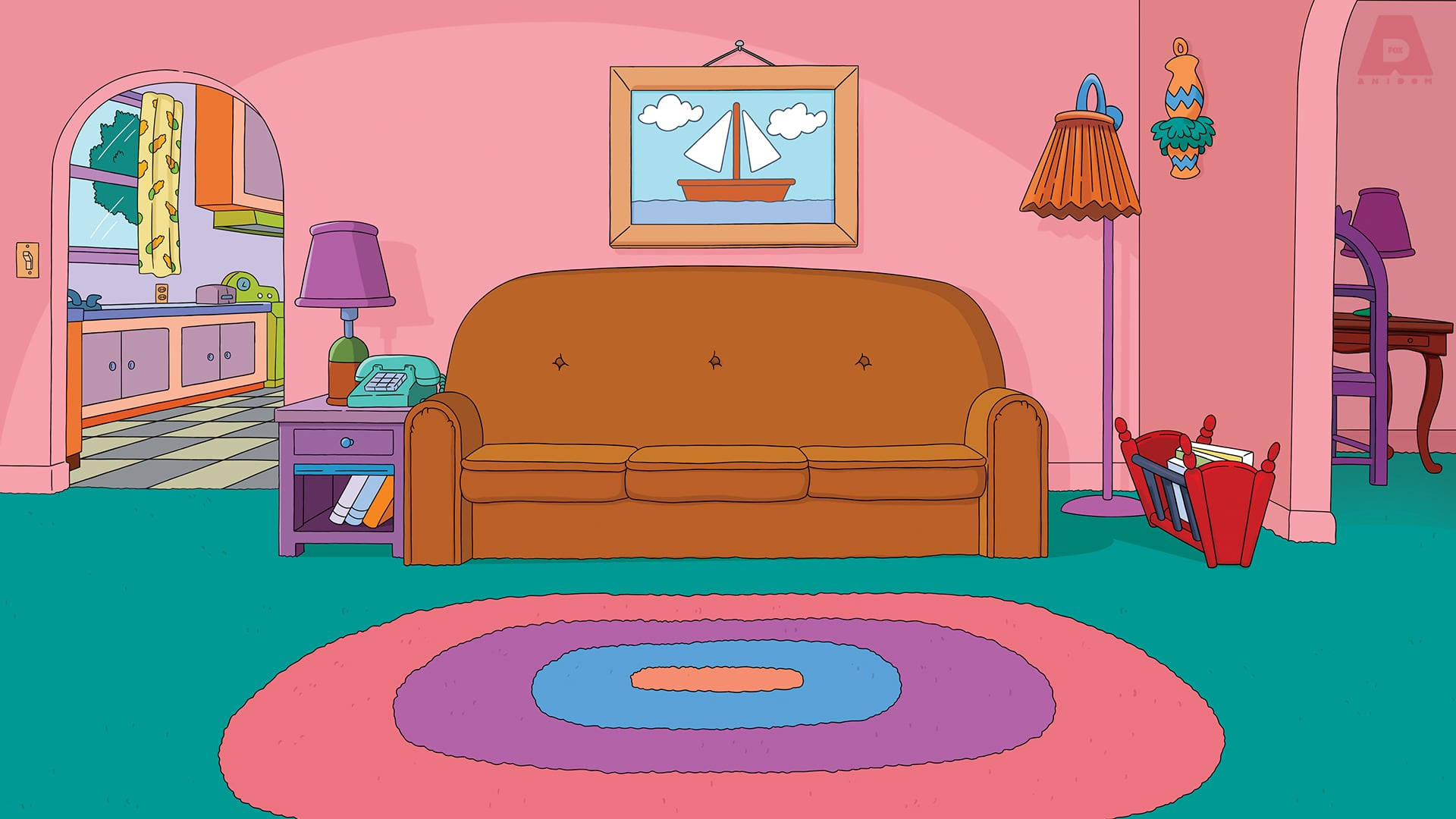The Simpsons Zoom Background