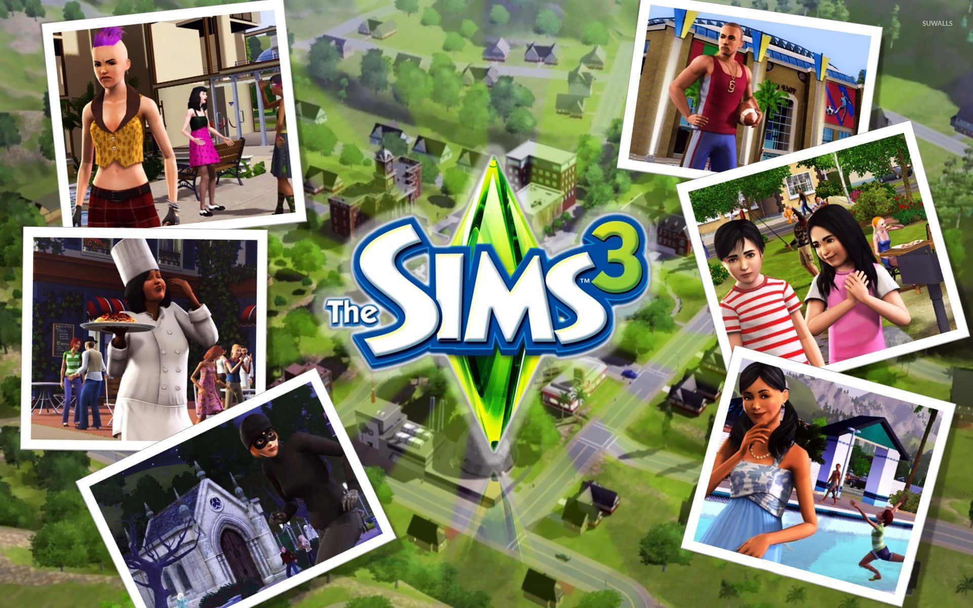 Have det sjovt i The Sims 3 Wallpaper