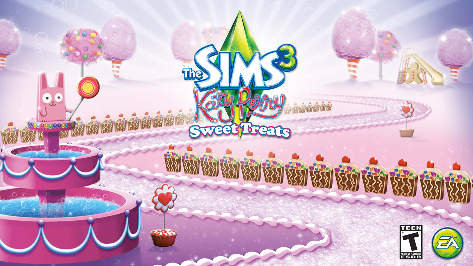 Det Sims 3 Katy Perry Sweet Treats tapet. Wallpaper