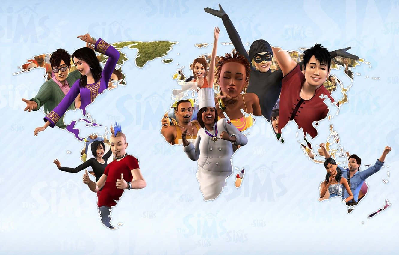 The Sims 3 World Map Wallpaper