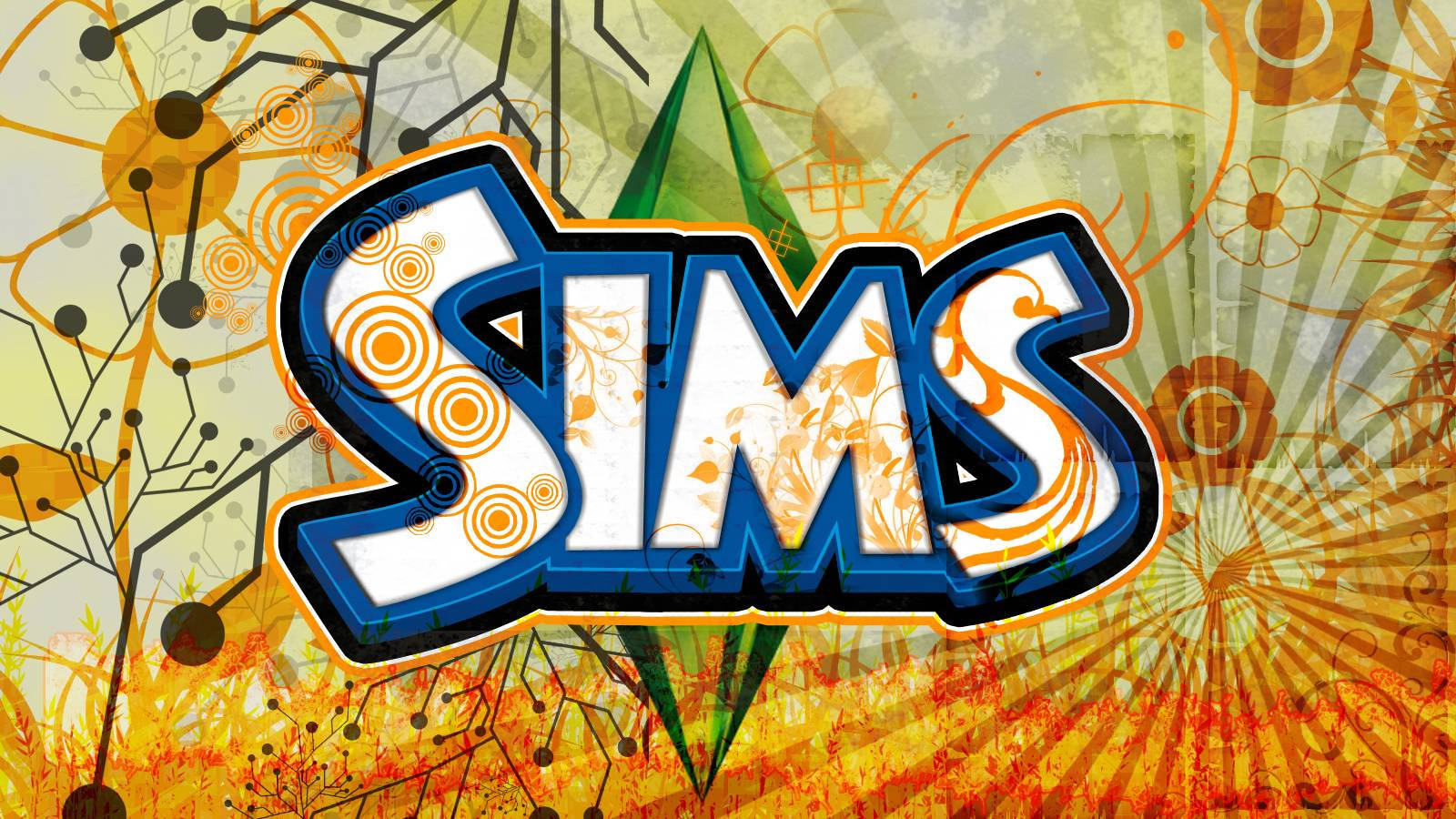 The Sims Orange Wallpaper