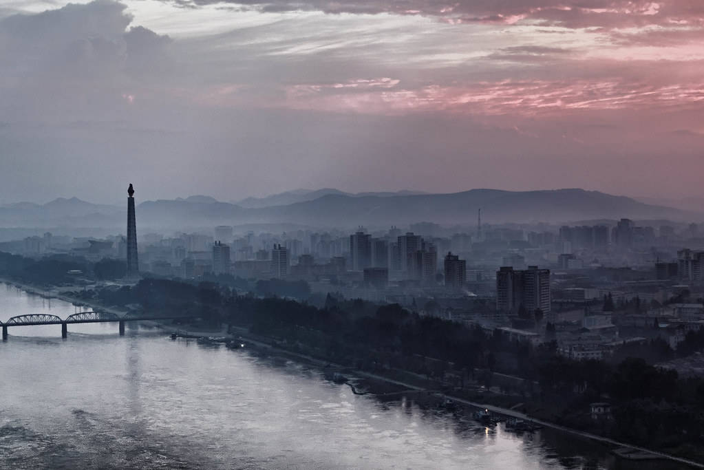 The Skyline Of Pyongyang At Dusk Wallpaper