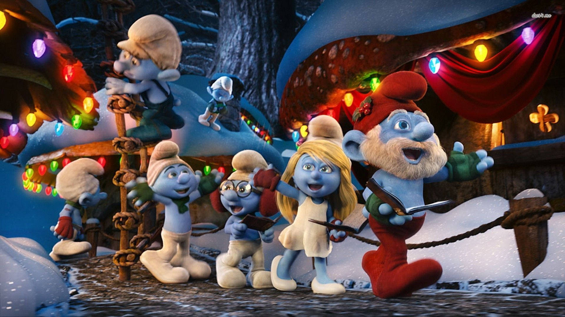 The Smurfs A Christmas Carol Background