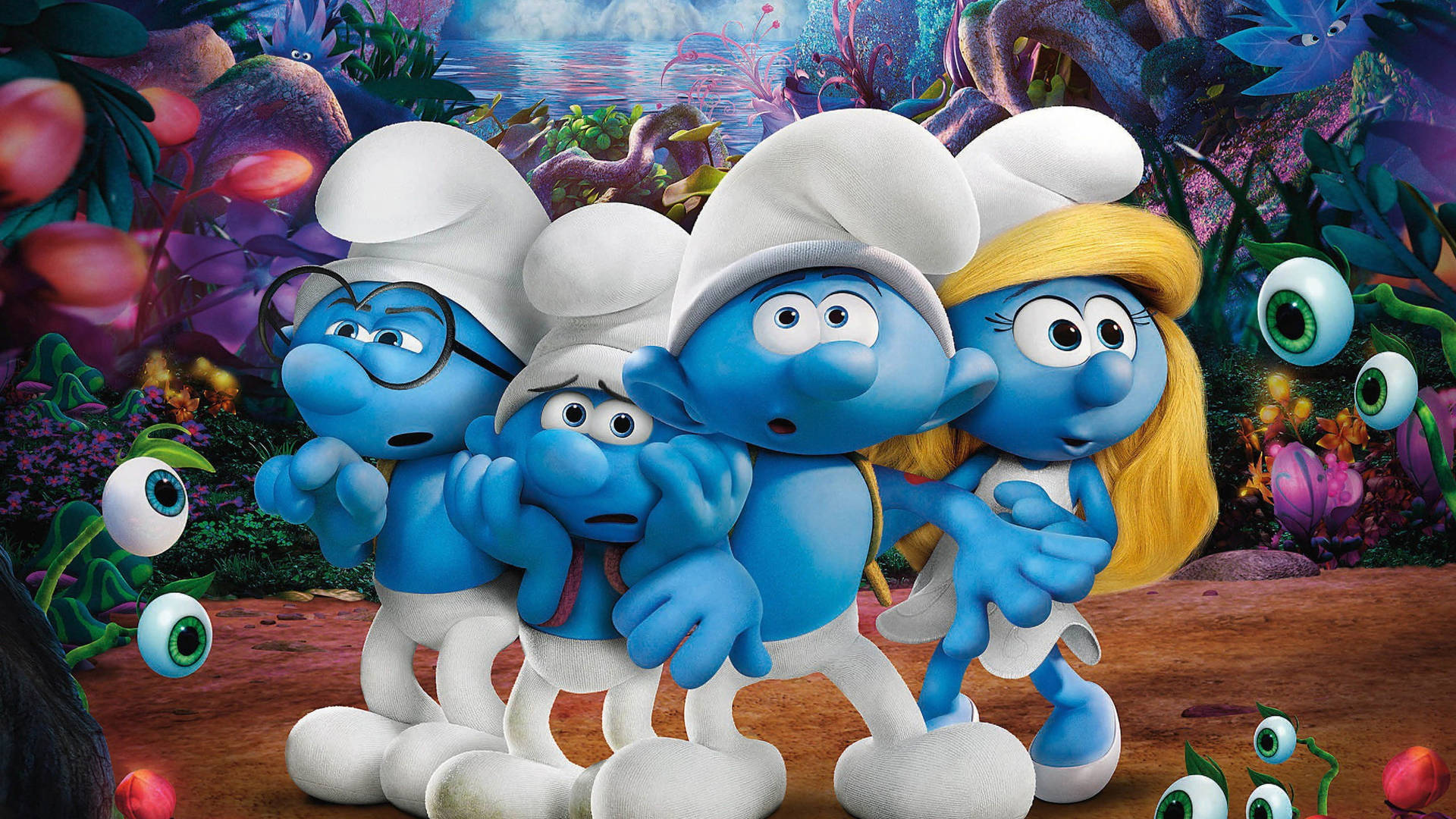 The Smurfs In The Lost Village Background