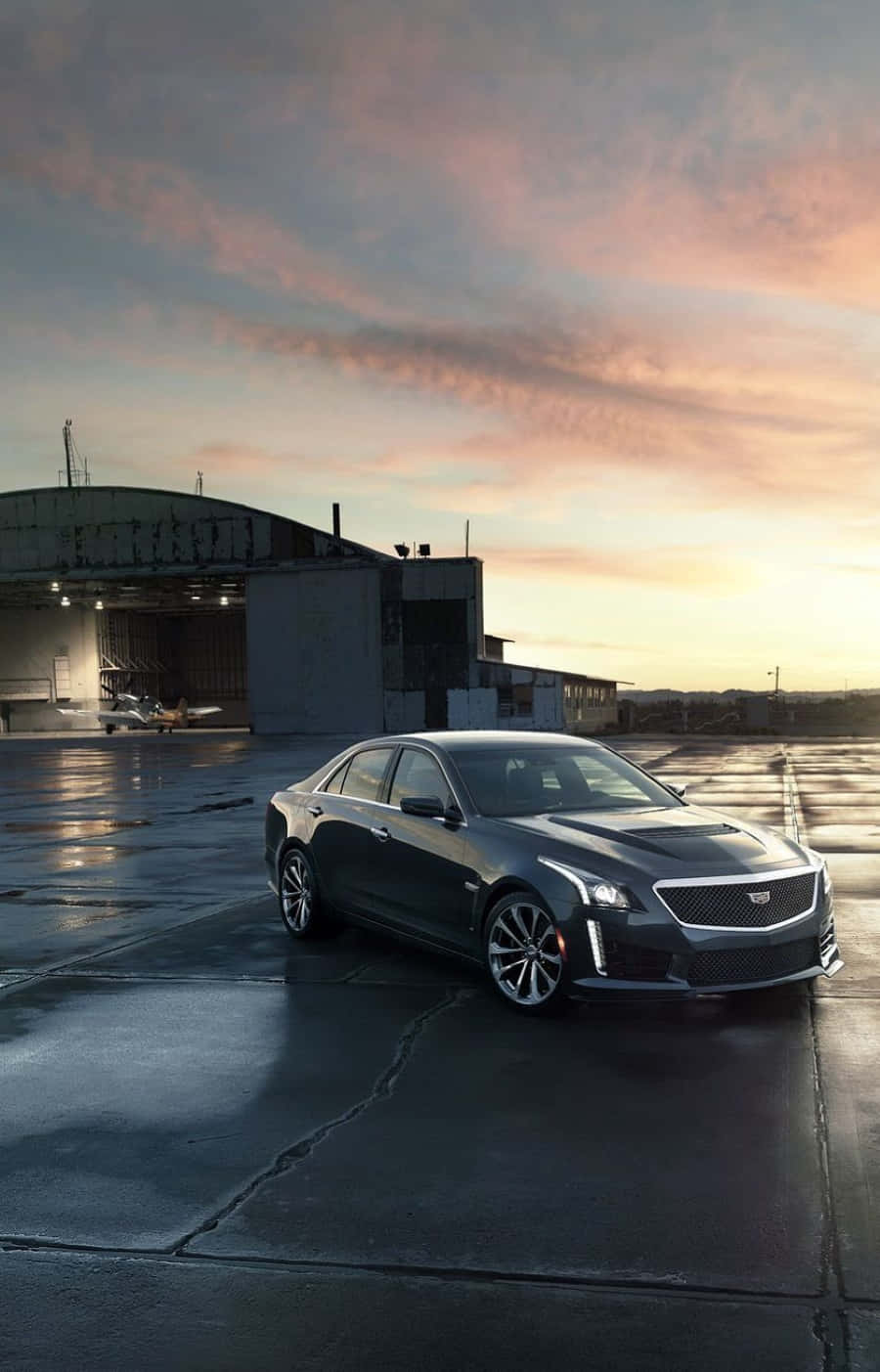 The Sophisticated And High-performance Cadillac Ats Striking A Pose In The City. Wallpaper