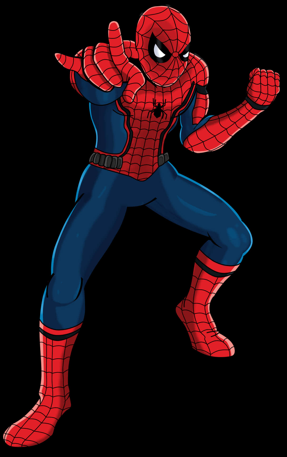 Den spektakulære Spider-Man Cool Pose Tapet Wallpaper