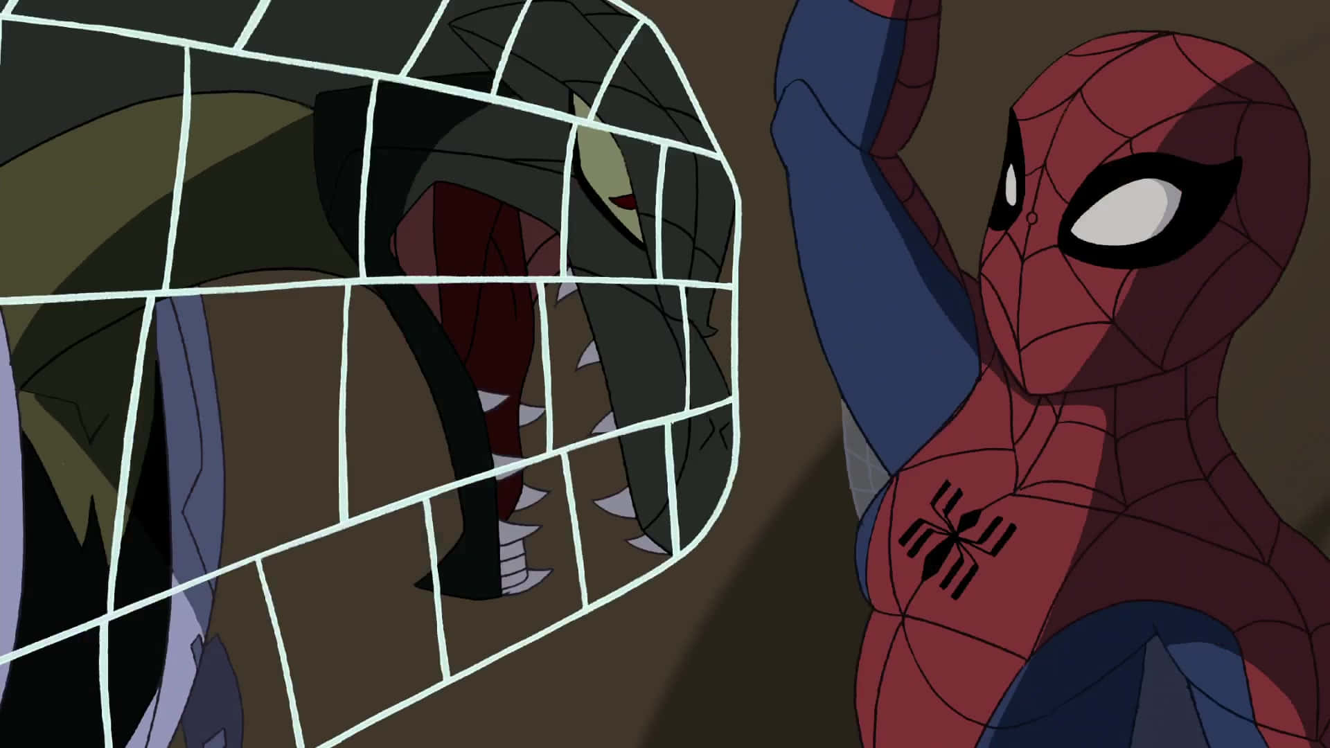 Derspektakuläre Spider-man-netz Wallpaper