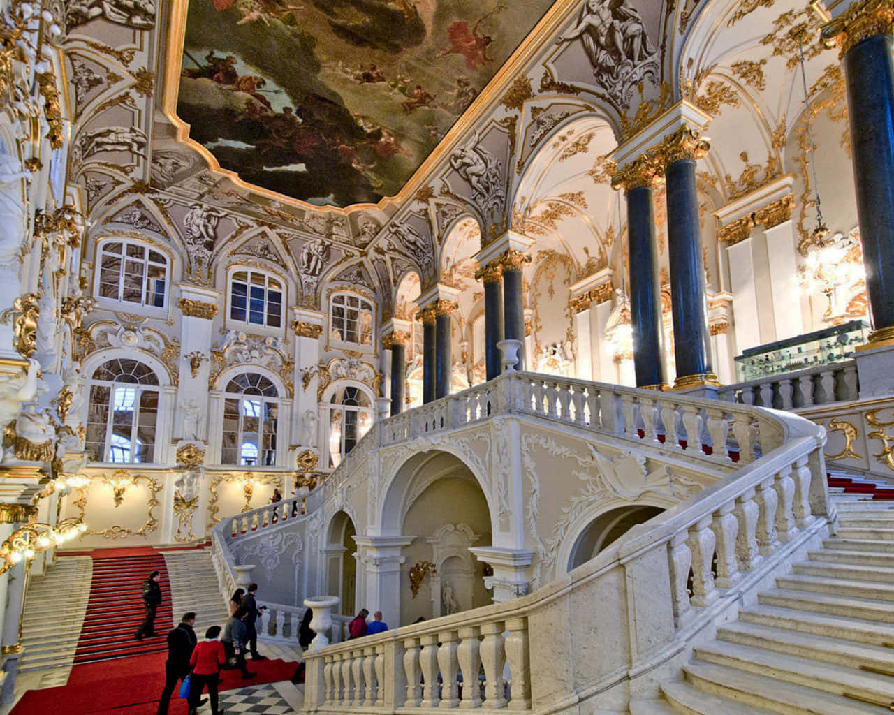The Splendid Staircase Hermitage Wallpaper
