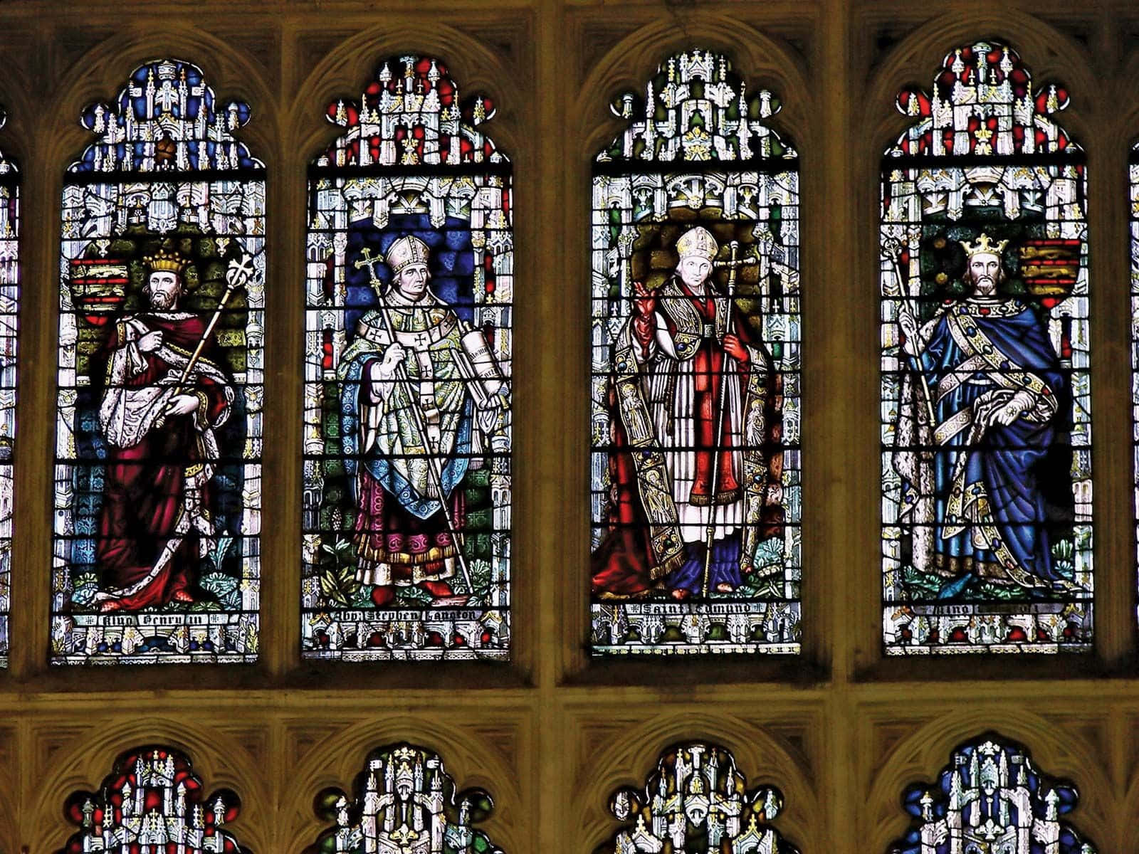 The Stained Glass Windows Of Canterbury Cathedral Wallpaper