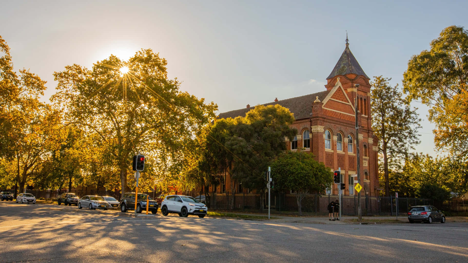 The Stunning Sunrise Over Albury City, Australia Wallpaper