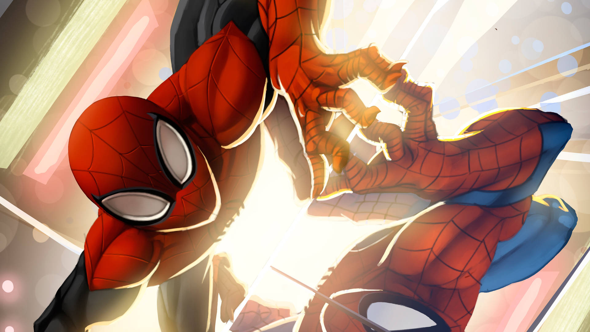 The Superior Spider-man Comic Book Illustration Wallpaper