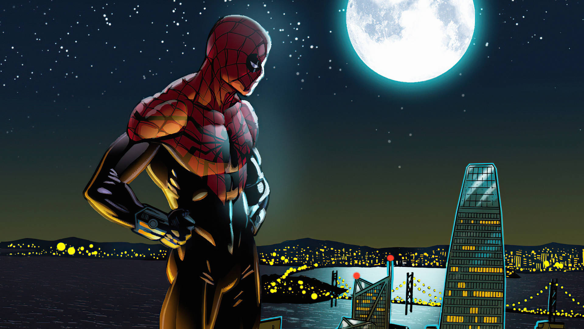 The Superior Spider-man Full Moon Wallpaper