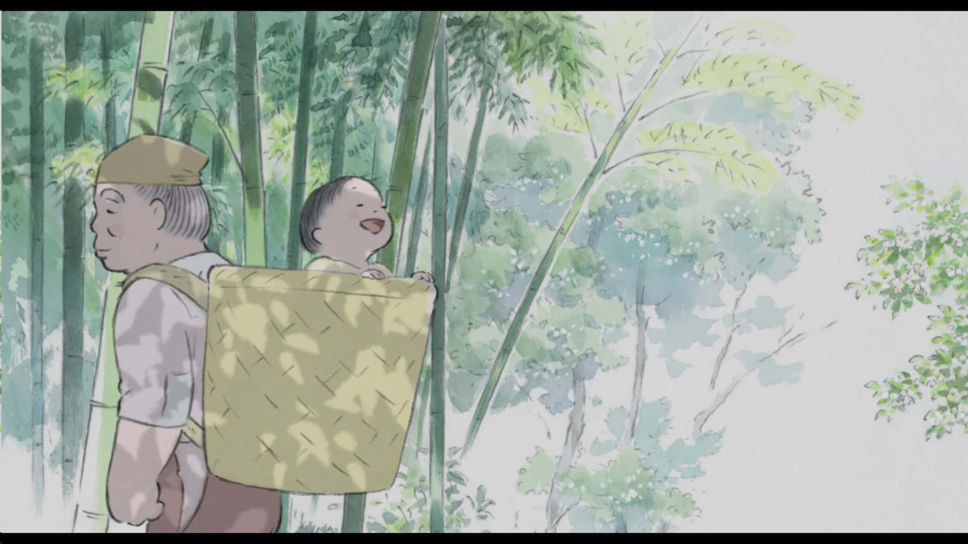 Elcuento De La Princesa Kaguya: Escena Conmovedora De La Película Fondo de pantalla