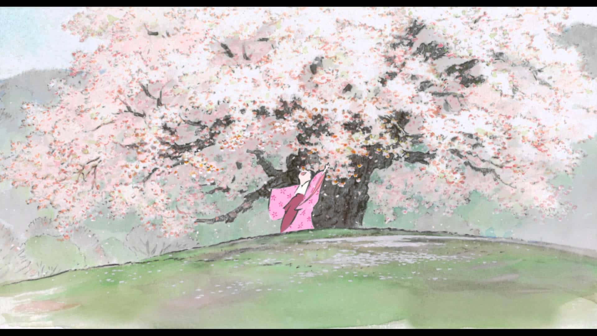 Asombrosoarte De El Cuento De La Princesa Kaguya Fondo de pantalla