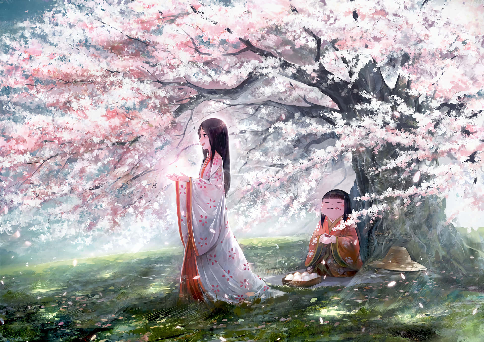 Elcuento De La Princesa Kaguya - Una Escena De La Mágica Película De Animación Fondo de pantalla