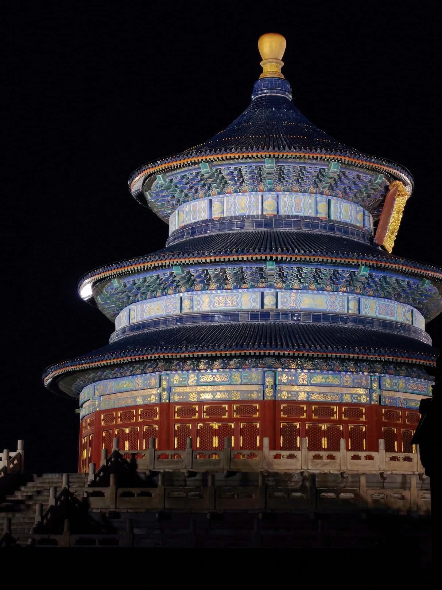 The Temple Of Heaven At Night Wallpaper