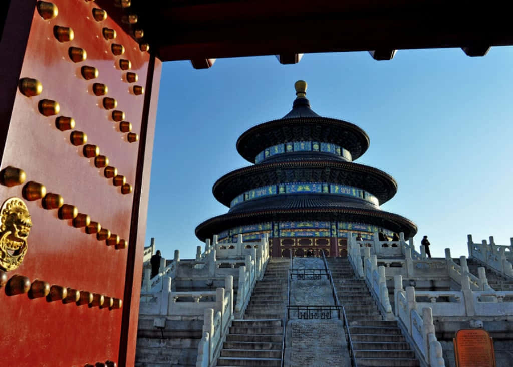 The Temple Of Heaven's Main Hall Viewed From Its South Wallpaper